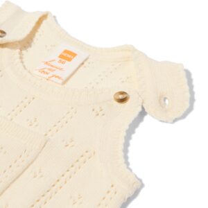 HEMA Babyjumpsuit ajour ecru