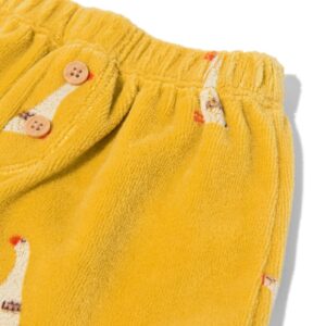 HEMA Babykledingset velours ganzen olijf