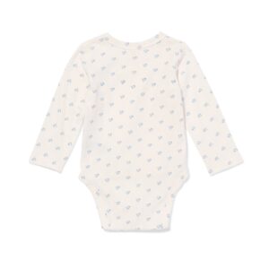 HEMA Baby meegroei overslagromper rib bloemen ecru