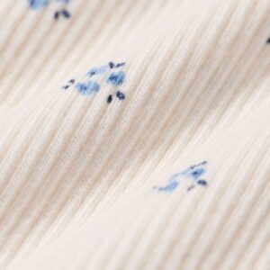 HEMA Newborn boxpakje rib bloemen ecru