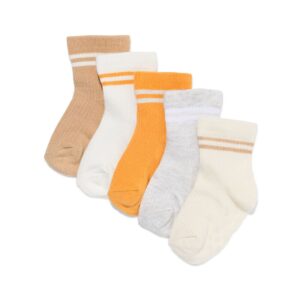 HEMA HEMA Babysokken Strepen - 5 Paar Beige (beige)