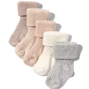 HEMA HEMA Baby Sokken Met Bamboe - 5 Paar Beige