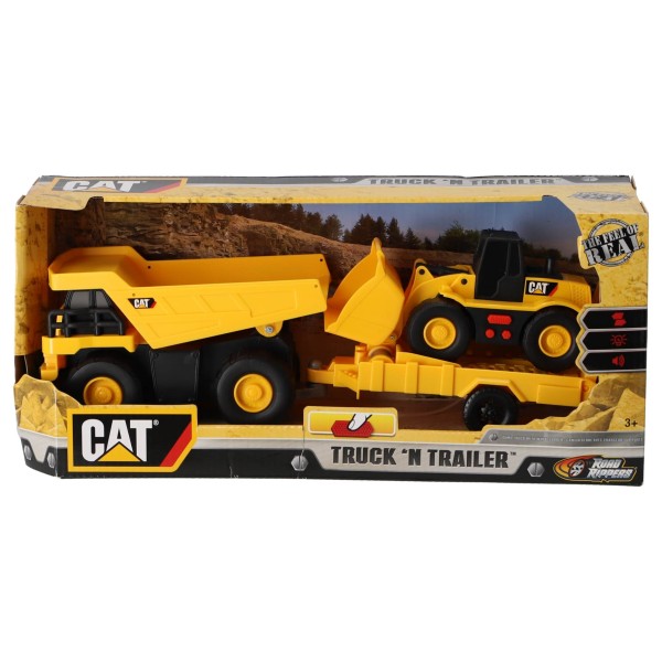 cat dump truck met wiel lader