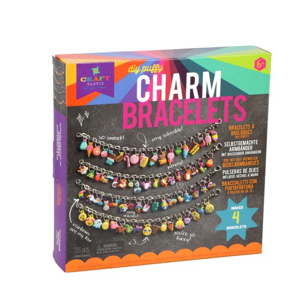 craft tastic diy puffy charm bracelets