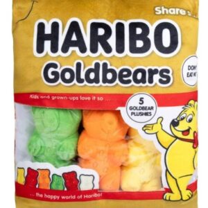 Haribo Pluche In Zak Goud Beren 7x37x44cm