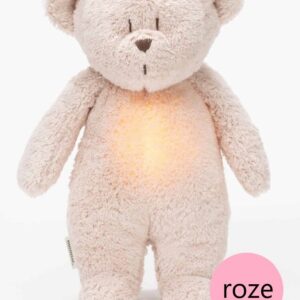 Moonie Moonie The Humming Bear Roze Natur 2.0 - hartslag knuffel - beer