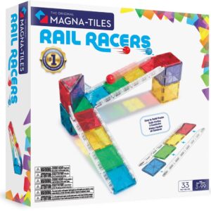 Magna-Tiles Knikkerbaan 33-delige set - Rail Racer - magnetisch bouw speelgoed - magnetische tegels - open einde speelgoed - educatief constructie