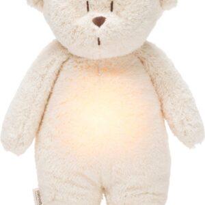 Moonie Moonie The Humming Bear Polar wit Natur 2.0 - organic - hartslag knuffel - beer