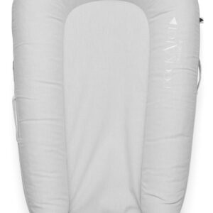 DockAtot Sleepyhead Deluxe+ Cloud Grey Chambray 2023 - Grijs babynestje - ademend materiaal - 0 tot 8 maanden