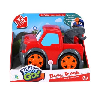 kiddygo auto pick up truck 19 cm met licht en geluid rood