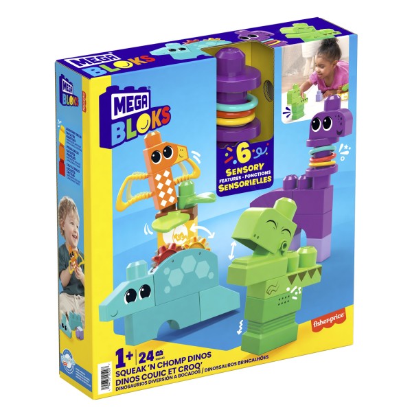 mega bloks fisher price squekn chomp dino
