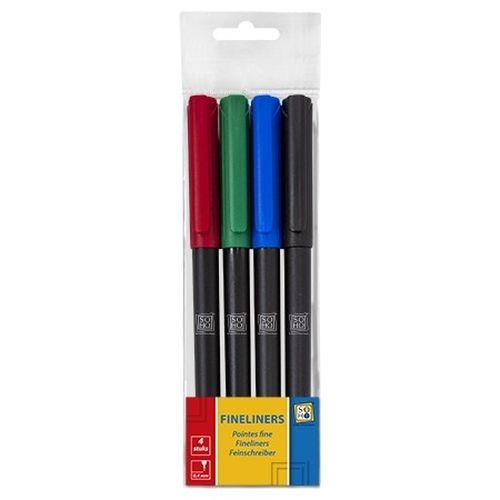 soho fineliners 04mm 4 stuks