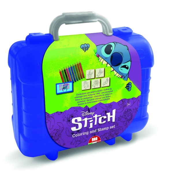 stitch kleuren stempel kofferset